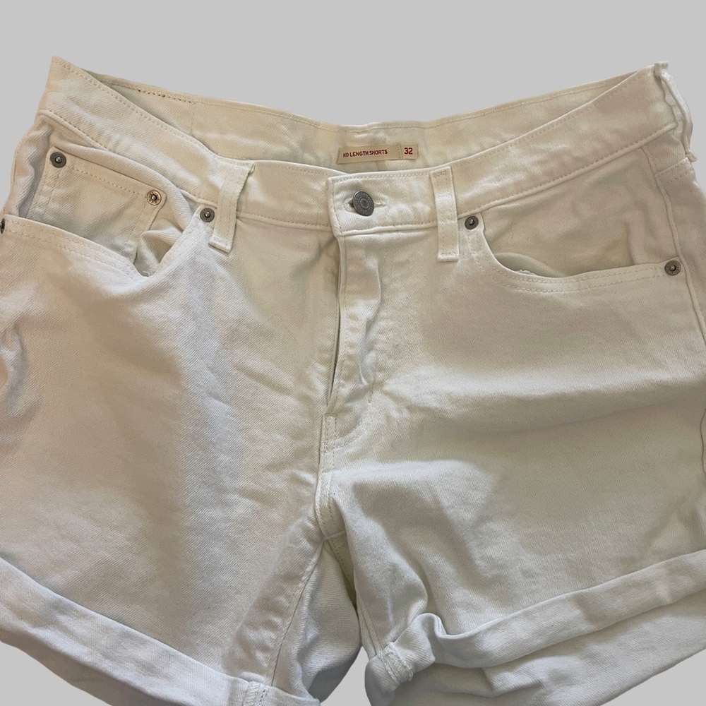 Levi's Women's White Jean Shorts